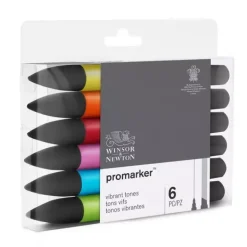 Clearance Set de 6 Rotuladores Promarker Colores Vibrantes Rotuladores