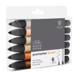 Outlet Set de 6 Rotuladores Promarker Brush Tonos Piel Rotuladores