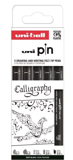 Clearance Set de 5 rotuladores puntas Caligrafía Pin Rotuladores