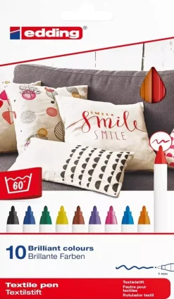Hot Set de 10 Rotuladores Textiles Telas, Sedas Y Fieltro