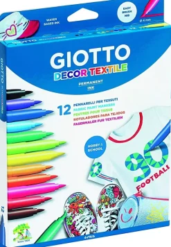 Best Set de 12 Rotuladores Textiles Decor Textile Niños Niños Y Regalos|Telas, Sedas Y Fieltro