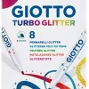 Hot Set de 8 Rotuladores Turbo Glitter Niños Rotuladores|Niños Y Regalos