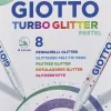 Outlet Set de 8 Rotuladores Turbo Glitter Pastel Niños Niños Y Regalos
