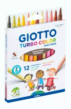 Online Set de 12 Rotuladores Turbo Color Tonos Piel Niños Niños Y Regalos|Rotuladores