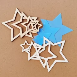Outlet Set de 4 Shakers Estrellas 19cm Maderas