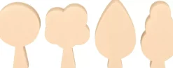 Hot Set de 4 Siluetas de Madera Árboles Maderas