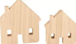 Sale Set de 2 Siluetas de Madera Casitas Maderas