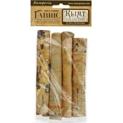 Clearance Set de 4 Telas de Encuadernar Klimt 30x30cm Papeles