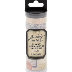 Clearance Set de 6 Washi Tapes Merchant Idea-Ology Tim Holtz Papeles|Decoupage