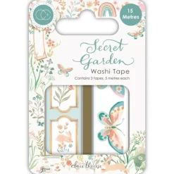 Set de 3 Washi Tapes Secret Garden Papeles|Decoupage