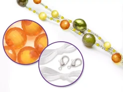 New Set de Abalorios Naranja y Verde Bisutería