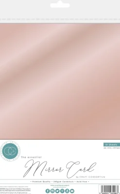 Best Set de cartulinas metalizadas The Essential Mirror Card Rose Gold Papeles