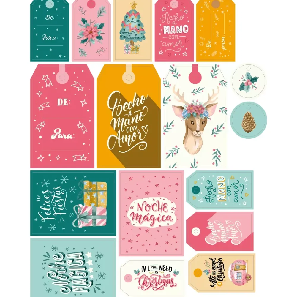 Discount Set de Etiquetas Español All You Need Is Christmas Navidad