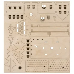 Clearance Set de madera 3D Casita Maderas|Organización