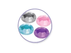 New Set de Piedras Preciosas Redondas Pastel Bisutería