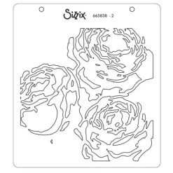 Hot Set de Plantillas de Stencil Peony 15x15cm Plantillas