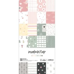 Clearance Set de scrapbooking Hello Sweet Girl 15x30cm Papeles