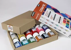 Set Exploration Ceramic 12 Pinturas para Cerámica y Vidrio 20ml Pinturas De Vidrio Y Cerámica