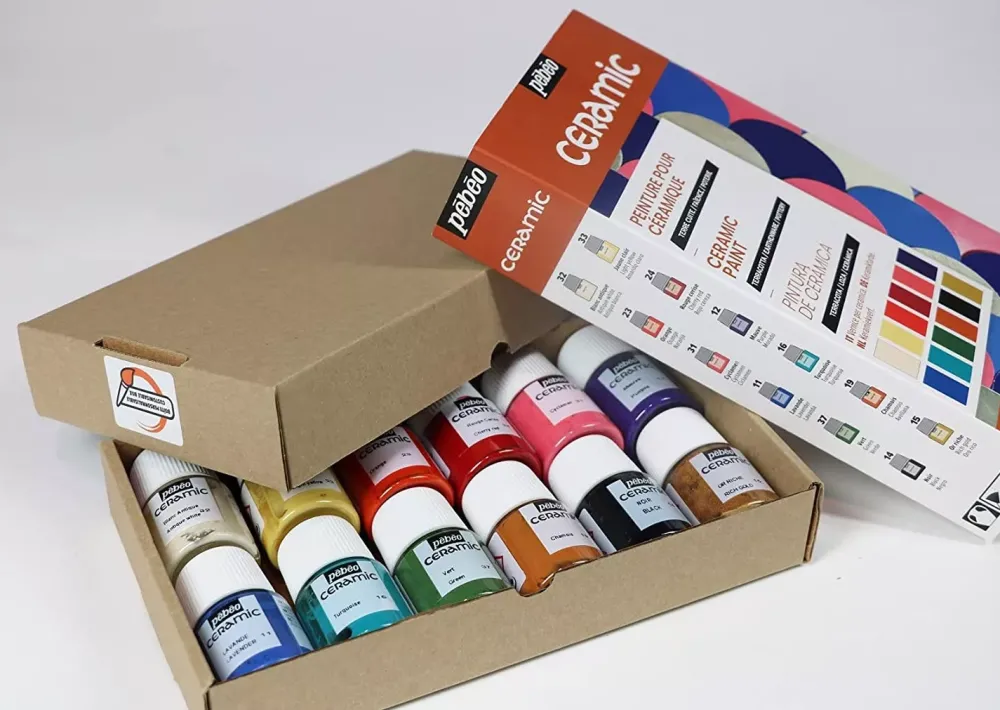 Set Exploration Ceramic 12 Pinturas para Cerámica y Vidrio 20ml Pinturas De Vidrio Y Cerámica