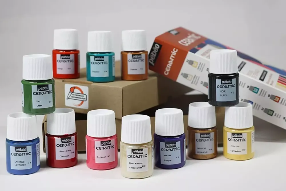 Set Exploration Ceramic 12 Pinturas para Cerámica y Vidrio 20ml Pinturas De Vidrio Y Cerámica