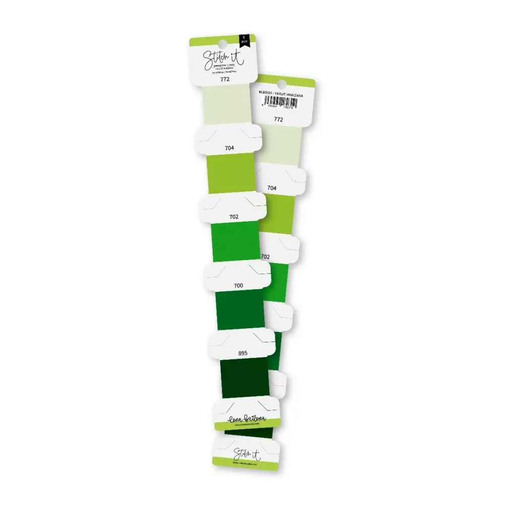 New Set Hilos de Bordar Verde Manzana Stitch it! Bisutería
