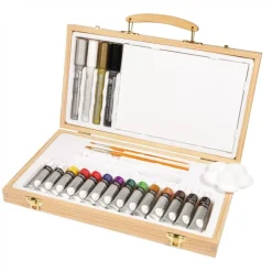 Sale Set Maletín de Madera y 26 Acrílicos Simply Daler Rowney Rotuladores
