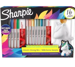 Set Regalo 16 Rotuladores + Unicorn Money Box Rotuladores|Pinturas Para Tela Y Seda