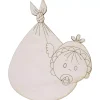 Online Silueta de Madera Bebé en Pañuelo 15x18cm Maderas