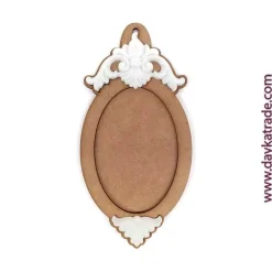 Online Silueta de madera Bola de Navidad ovalada con resina Dayka Navidad