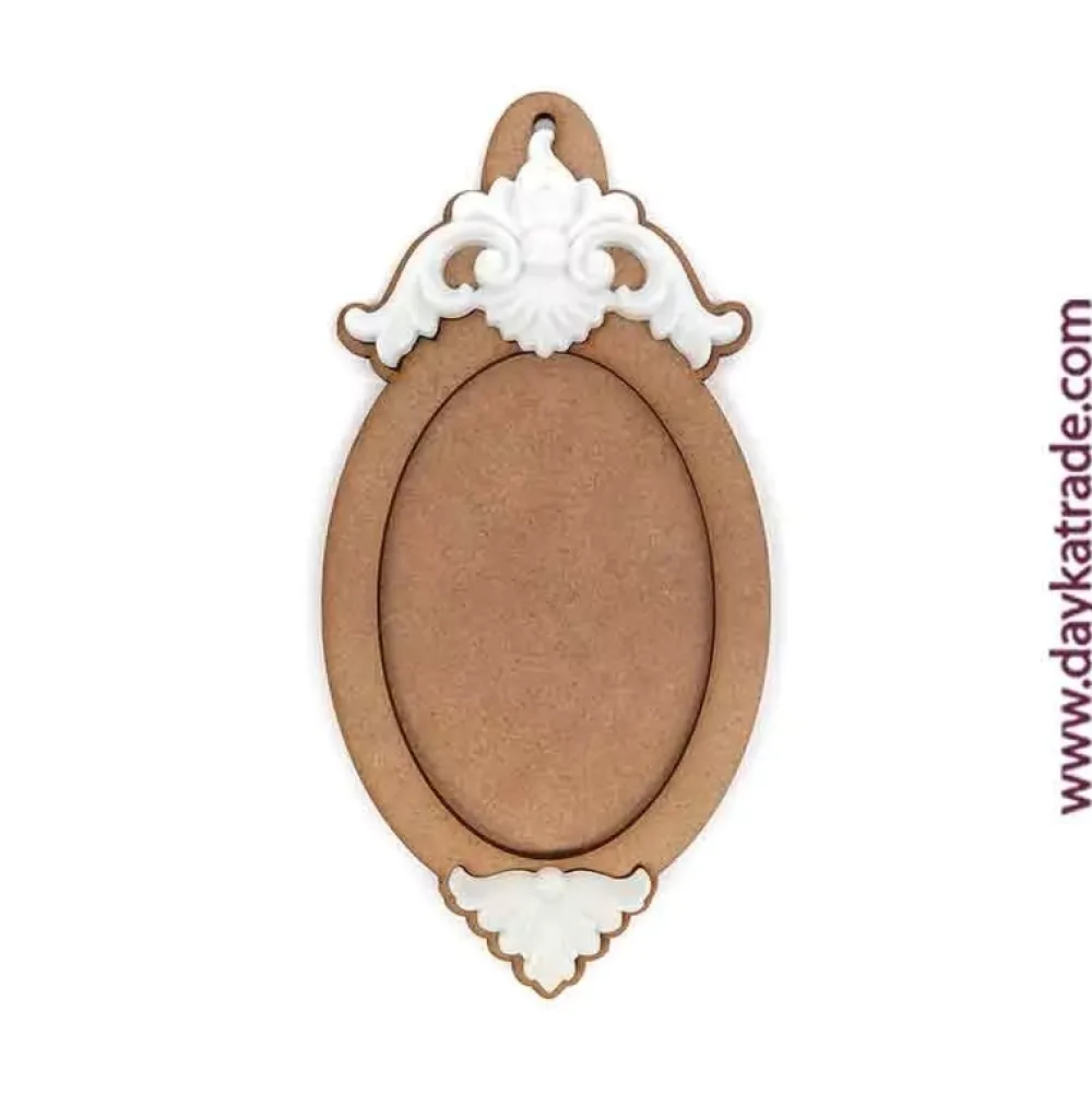 Online Silueta de madera Bola de Navidad ovalada con resina Dayka Navidad
