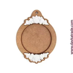Best Silueta de madera Bola de Navidad con Resina Dayka Navidad
