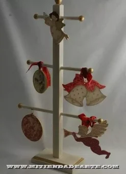 Silueta en DM - NVD006 Campana doble para árbol de Navidad Navidad