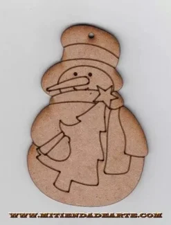 Best Silueta en DM - NVD015 Muñeco de nieve con arbolito de Navidad Navidad