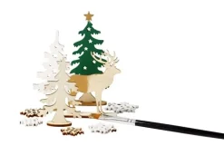 Outlet Siluetas de Madera Bosque con Ciervos Navidad