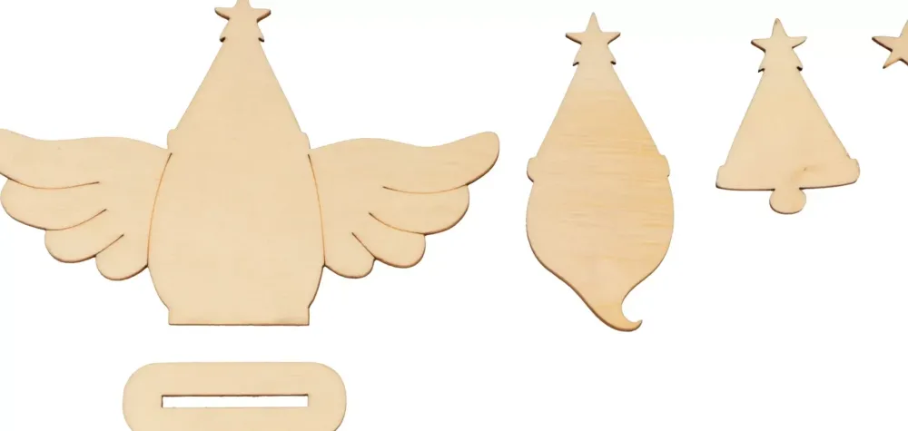 Hot Siluetas para Montar Imagine Xmas Maderas