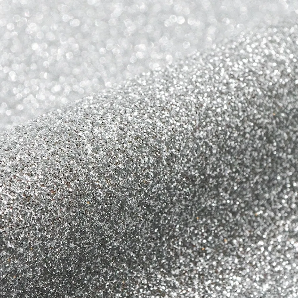 Outlet Vinilo Termotransferible Glitter Silver 30x50cm Silhouette