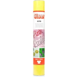 Vinilo Termotransferible Glitter Lemon Sugar 30x50cm Silhouette