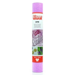 New Vinilo Termotransferible Glitter Neon Purple 30x50cm Silhouette