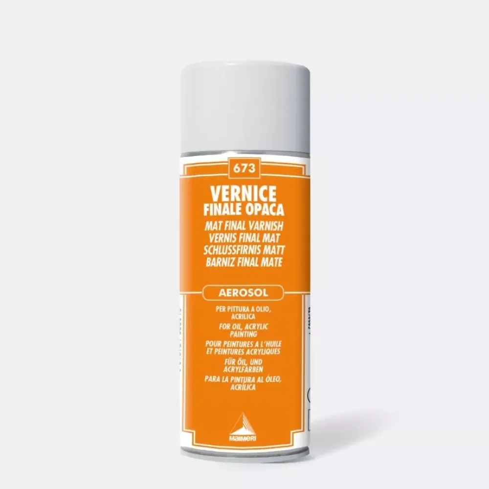 New Spray Aerosol Barniz para Óleo y Acrílico Mate 400ml Barnices