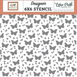 Stencil Butterflies And Stems Family Echo Park Plantillas