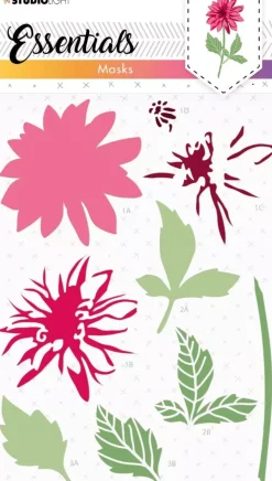 Best Stencil Dahlia Essentials 15x21cm Plantillas