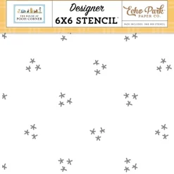 New Stencil Friendship Flowers The House At Pooh Corner Echo Park 15x15cm Plantillas