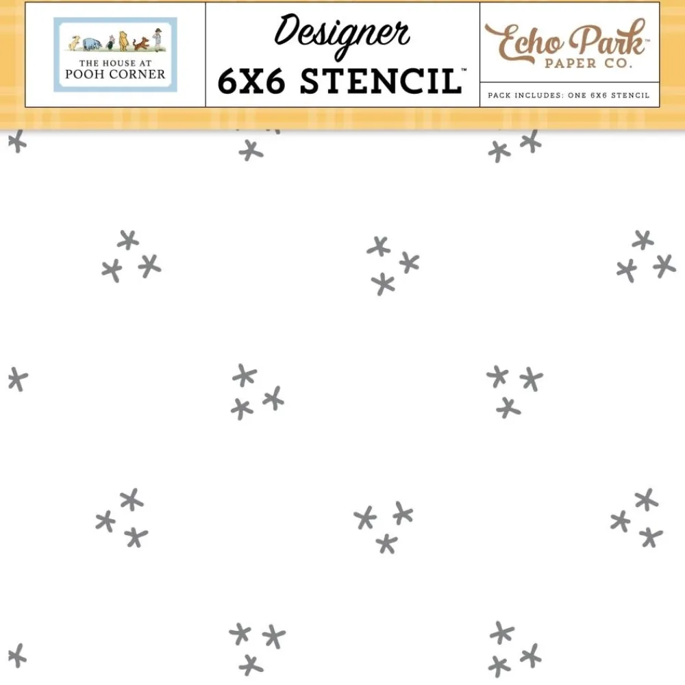 New Stencil Friendship Flowers The House At Pooh Corner Echo Park 15x15cm Plantillas