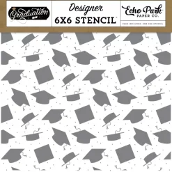 Outlet Stencil Graduation Day Graduation Echo Park 15x15cm Plantillas