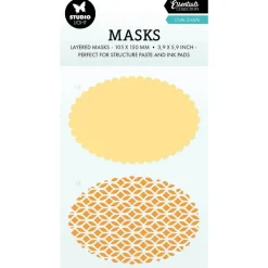 Stencil Oval Shape Essentials 10x15cm Plantillas