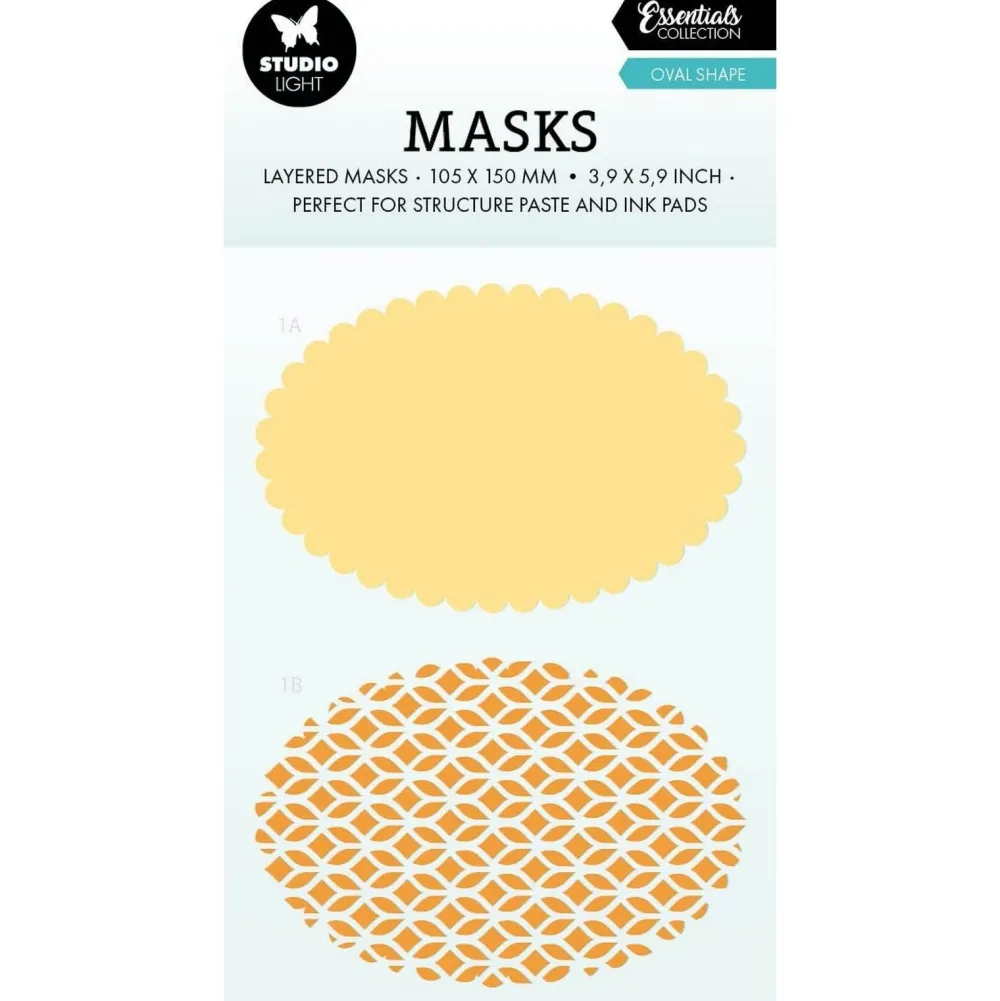 Stencil Oval Shape Essentials 10x15cm Plantillas