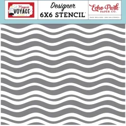 Best Stencil Sea Waves A Magical Voyage Echo Park 15x15cm Plantillas