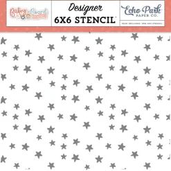 Hot Stencil Shine Bright Baby on Board Girl Echo Park 15x15cm Plantillas