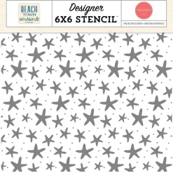 Hot Stencil Starfish Seas Beach Town 15x15cm Plantillas