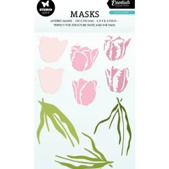 Online Stencil Tulip Flowers Essentials 15x21cm Plantillas